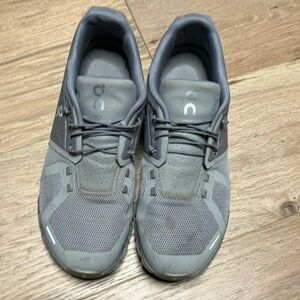 On Running Gray Athletic Shoes with Breathable Mesh